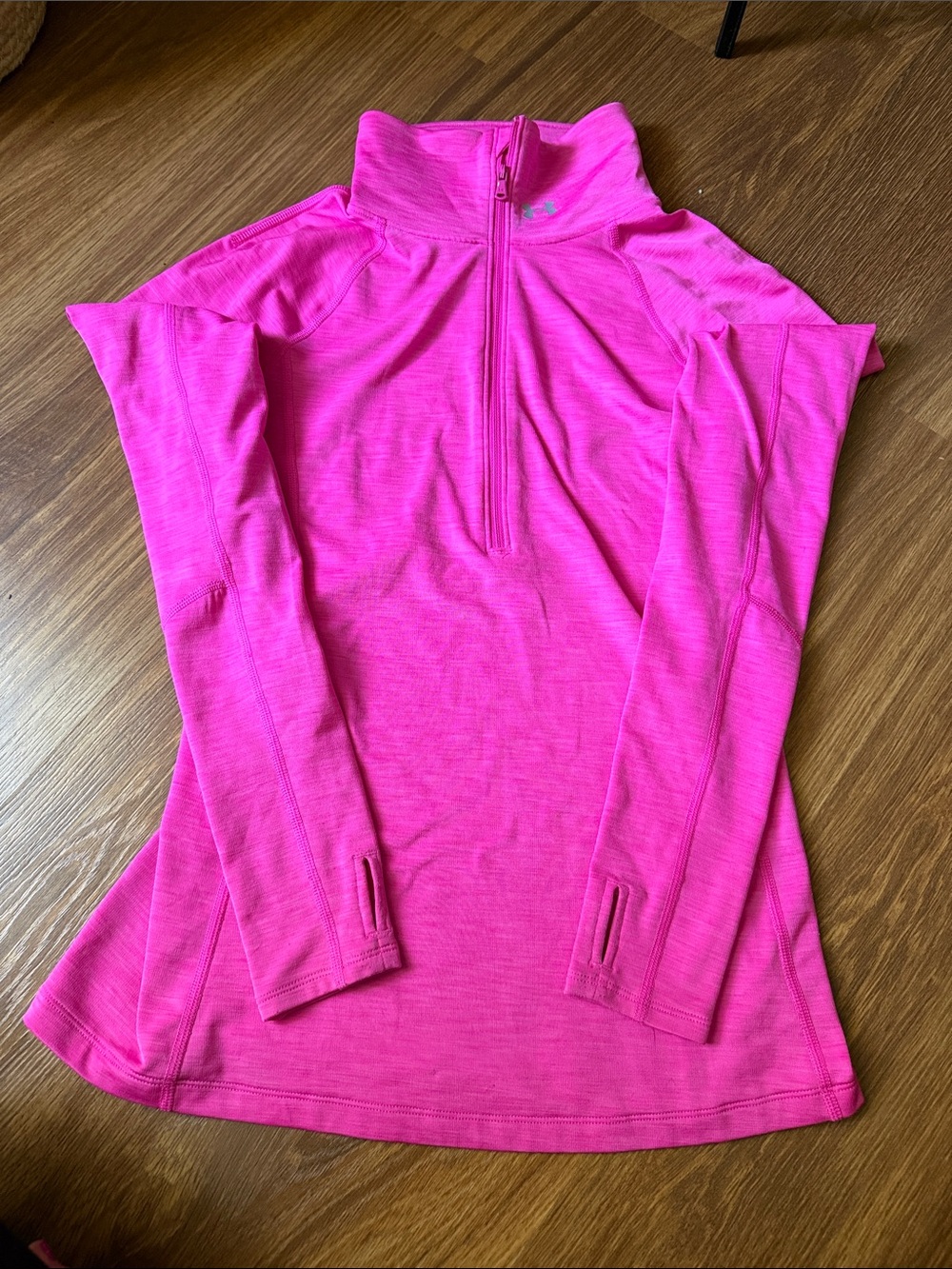 Under Armour Women's Bright Pink Quarter-Zip Long Sleeve Top